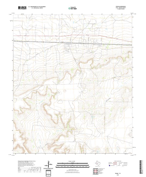 Texon, TX — USGS 7.5-minute topo (2022)