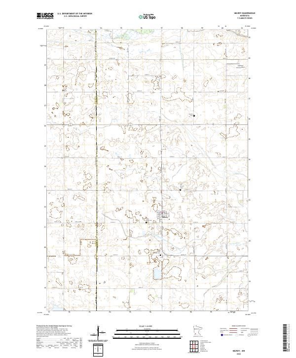 Milroy, MN — USGS 7.5-minute topo (2022)