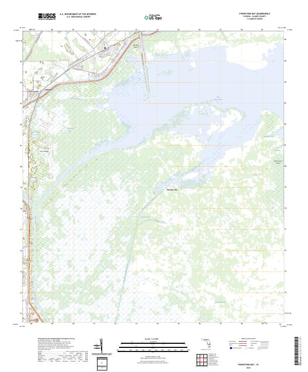 Fisheating Bay, FL — USGS 7.5-minute topo (2024)