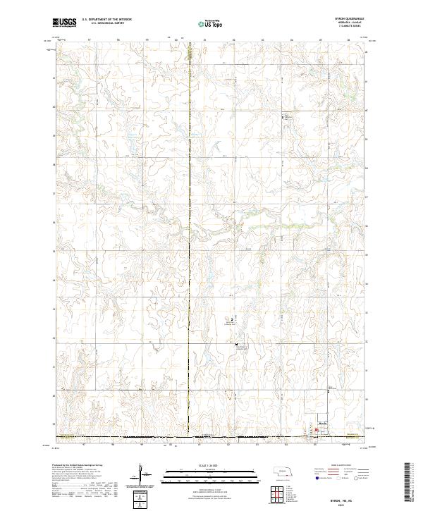 Byron, NE-KS — USGS 7.5-minute topo (2021)
