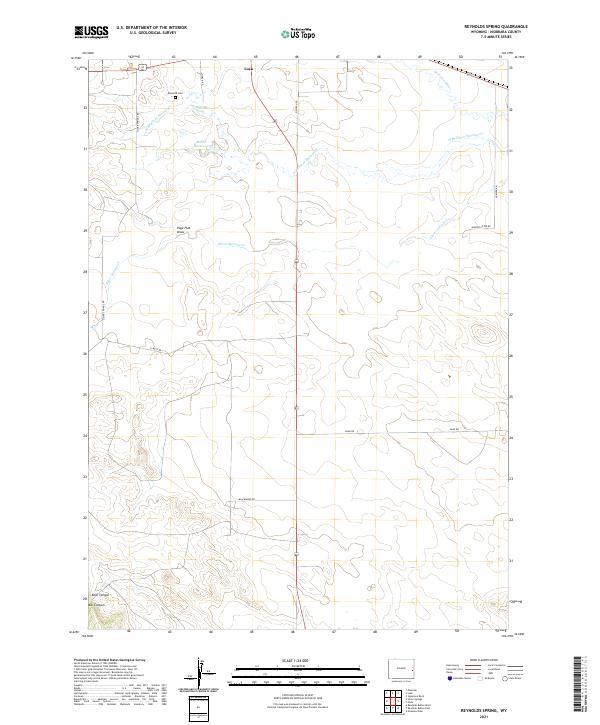 Reynolds Spring, WY — USGS 7.5-minute topo (2021)