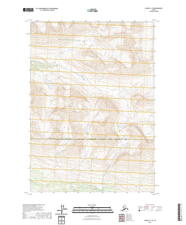 Valdez A-1 SE, AK — USGS 7.5-minute topo (2023)