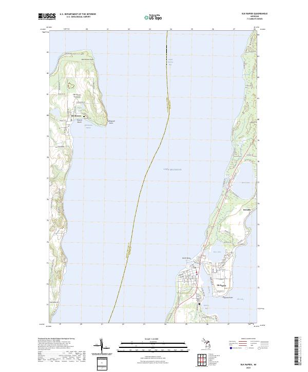 Elk Rapids, MI — USGS 7.5-minute topo (2023)
