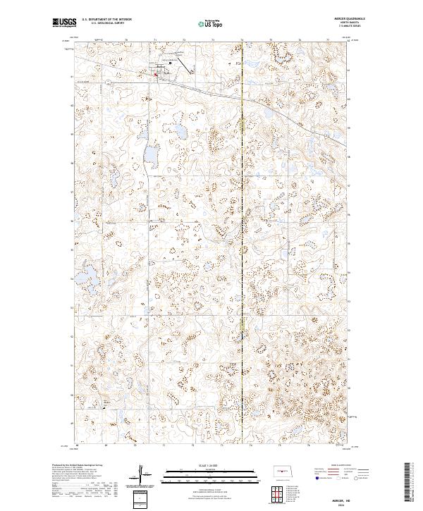 Mercer, ND — USGS 7.5-minute topo (2024)