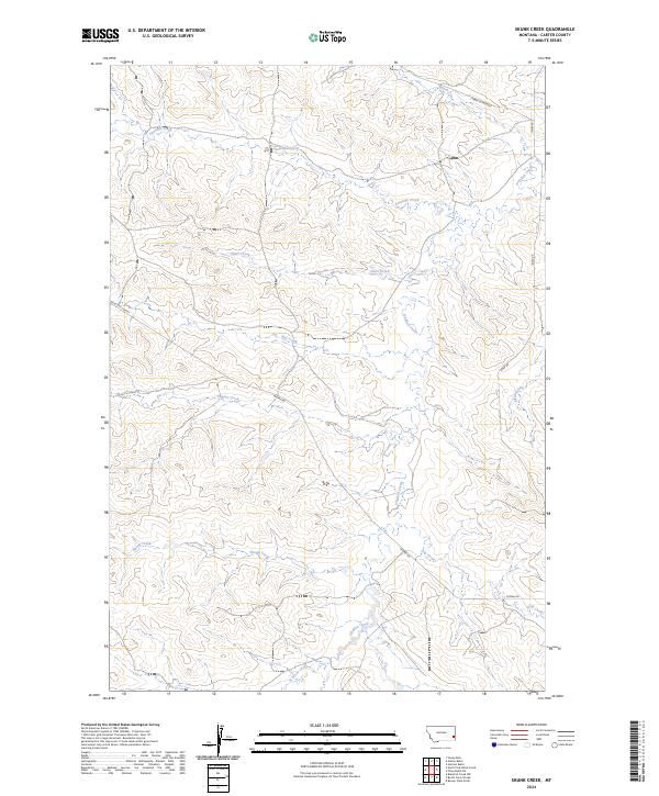 Skunk Creek, MT — USGS 7.5-minute topo (2024)