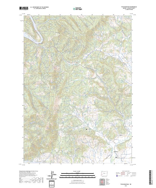 Tyee Mountain, OR — USGS 7.5-minute topo (2023)
