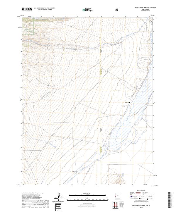Needle Point Spring, UT-NV — USGS 7.5-minute topo (2023)