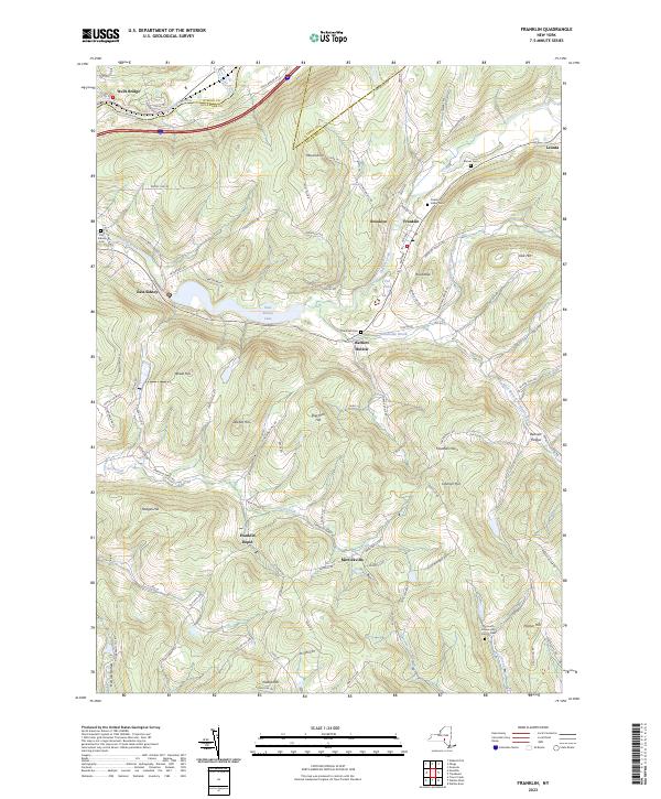 Franklin, NY — USGS 7.5-minute topo (2023)