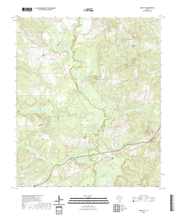 Todd City, TX — USGS 7.5-minute topo (2022)