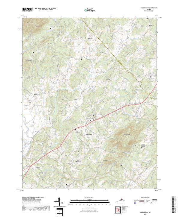 Brightwood, VA — USGS 7.5-minute topo (2022)