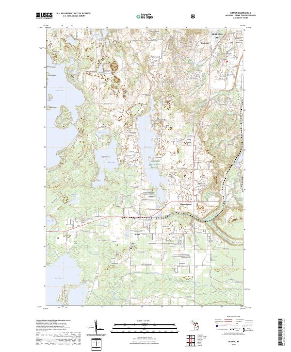 Grawn, MI — USGS 7.5-minute topo (2023)