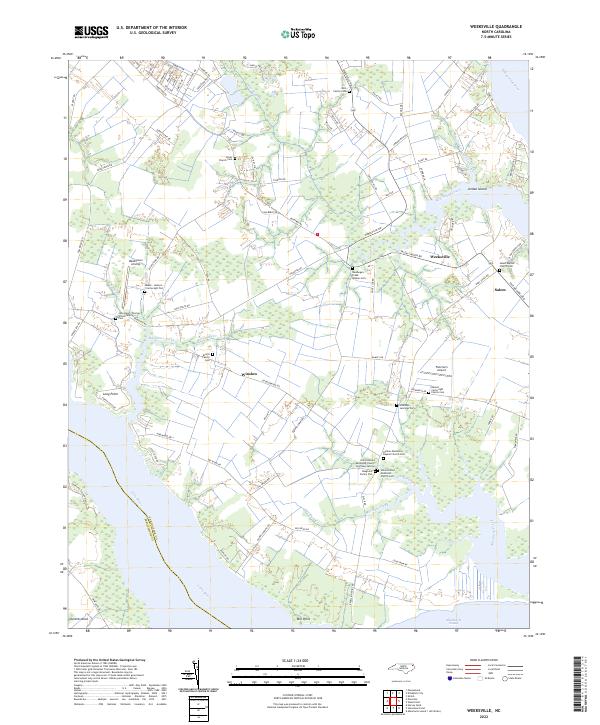 Weeksville, NC — USGS 7.5-minute topo (2022)