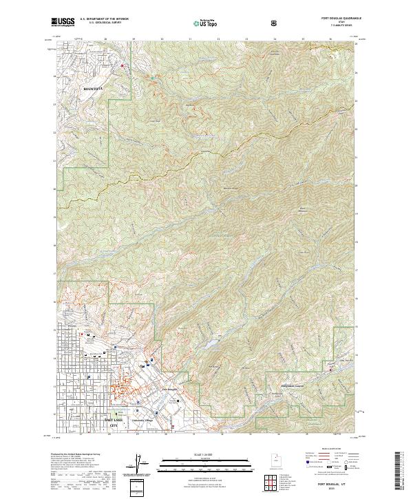 Fort Douglas, UT — USGS 7.5-minute topo (2023)