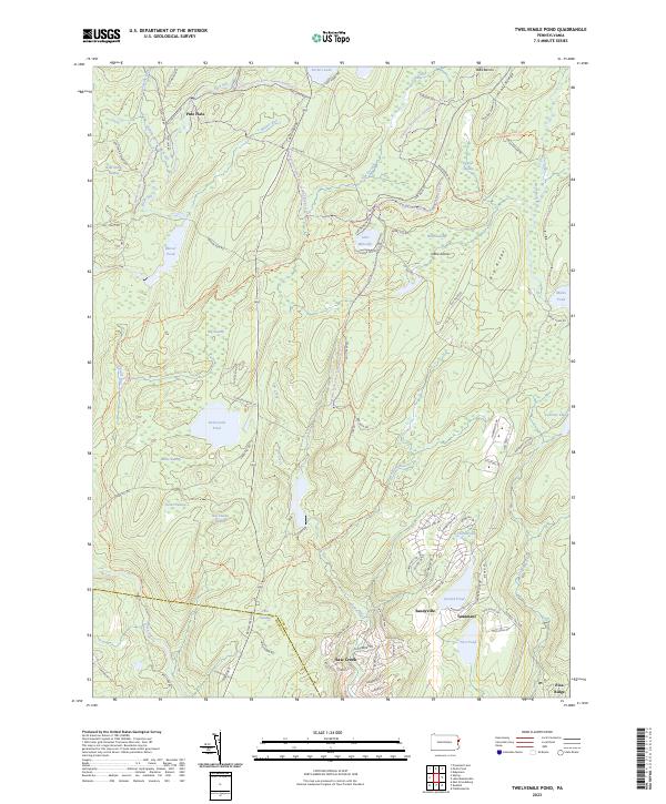 Twelvemile Pond, PA — USGS 7.5-minute topo (2023)
