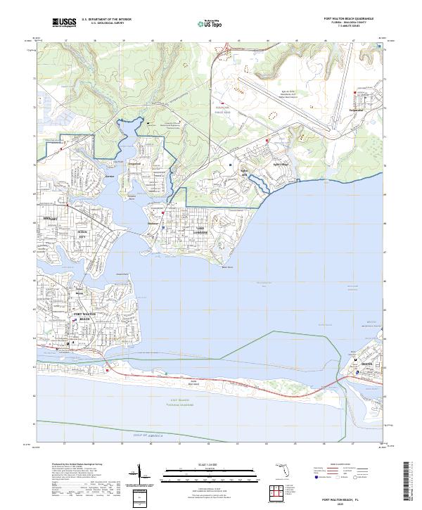 Fort Walton Beach, FL — USGS 7.5-minute topo (2025)