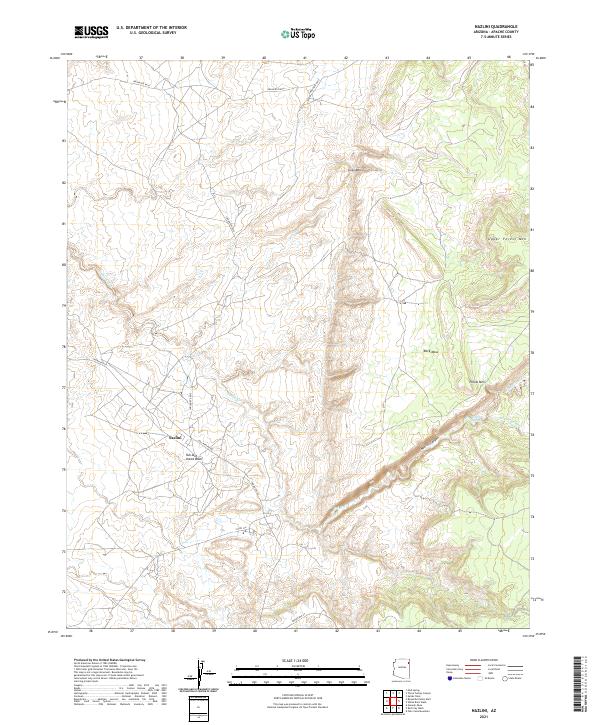 Nazlini, AZ — USGS 7.5-minute topo (2021)