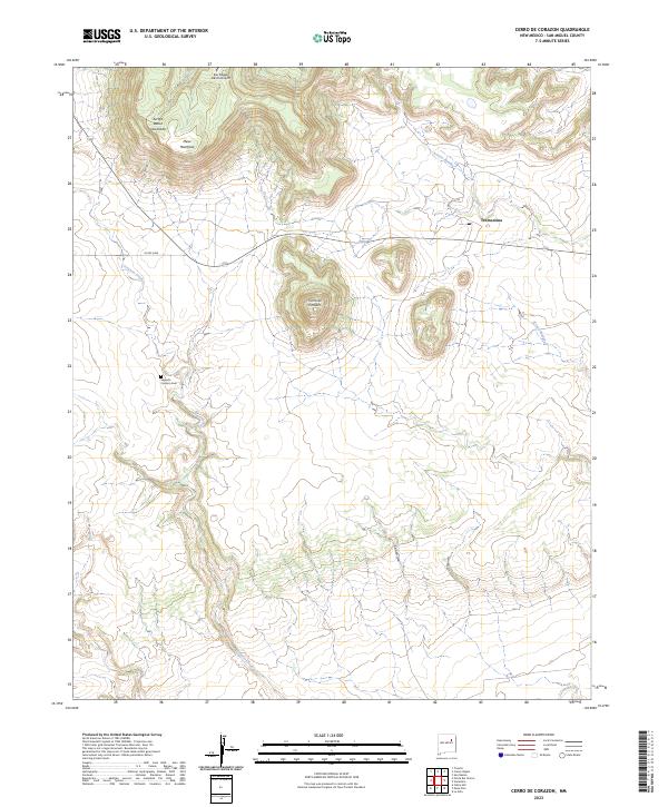 Cerro De Corazon, NM — USGS 7.5-minute topo (2023)