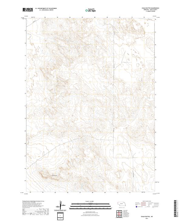 Chalk Buttes, NE — USGS 7.5-minute topo (2021)