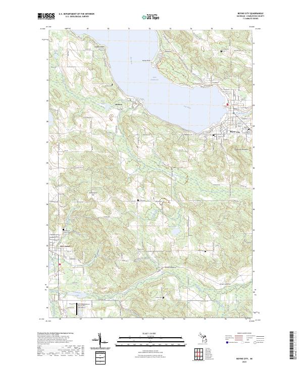 Boyne City, MI — USGS 7.5-minute topo (2023)