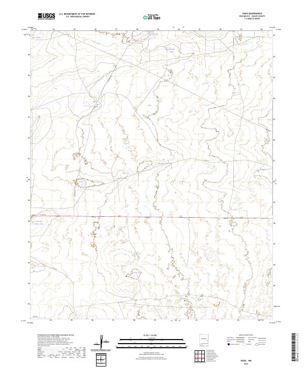 Oasis, NM — USGS 7.5-minute topo (2023)