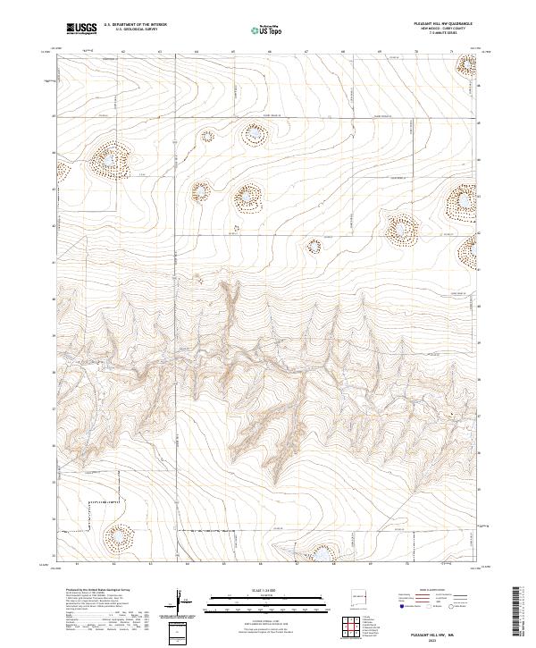 Pleasant Hill NW, NM — USGS 7.5-minute topo (2023)