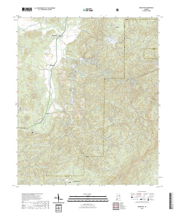 Ironaton, AL — USGS 7.5-minute topo (2024)