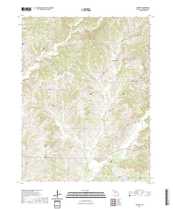 Burton, MO — USGS 7.5-minute topo (2021)