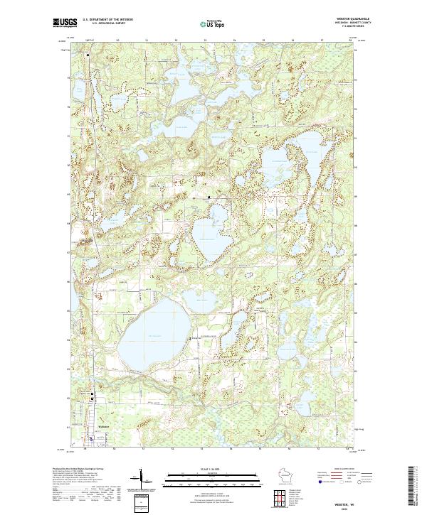 Webster, WI — USGS 7.5-minute topo (2022)