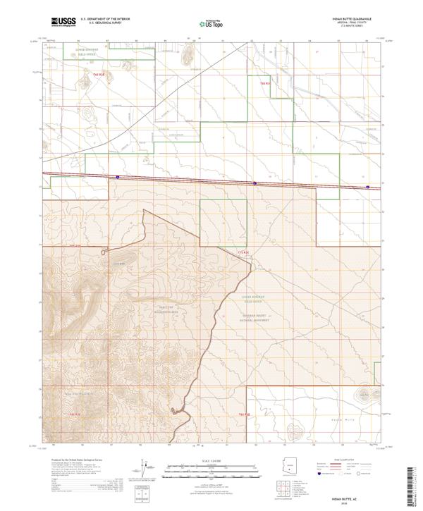 Indian Butte, AZ — USGS 7.5-minute topo (2026)
