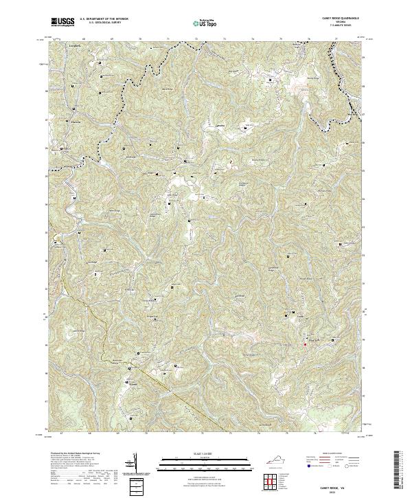 Caney Ridge, VA — USGS 7.5-minute topo (2022)