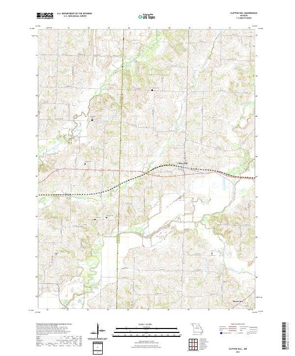 Clifton Hill, MO — USGS 7.5-minute topo (2021)
