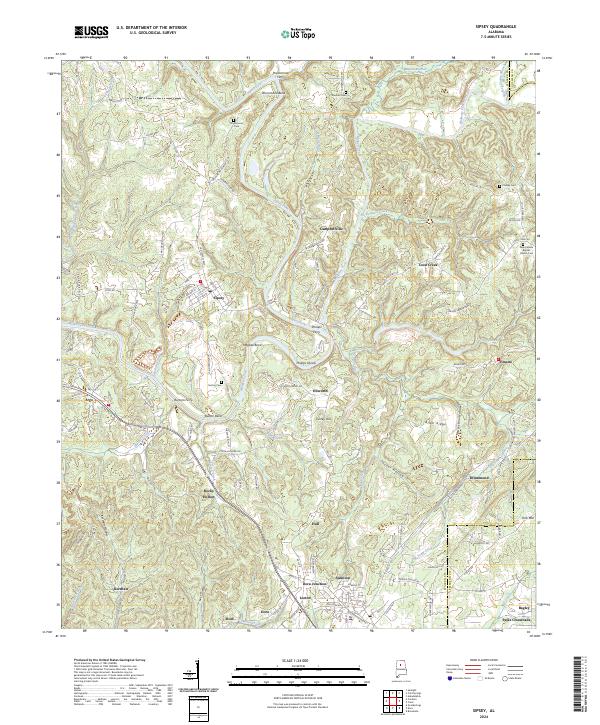 Sipsey, AL — USGS 7.5-minute topo (2024)