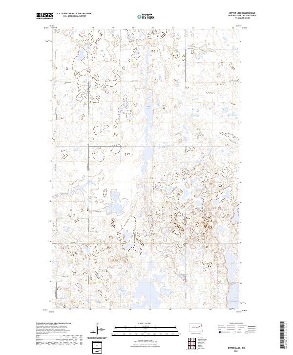 Bitter Lake, ND — USGS 7.5-minute topo (2024)