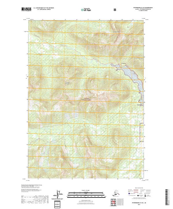 Petersburg D-4 SE, AK — USGS 7.5-minute topo (2021)