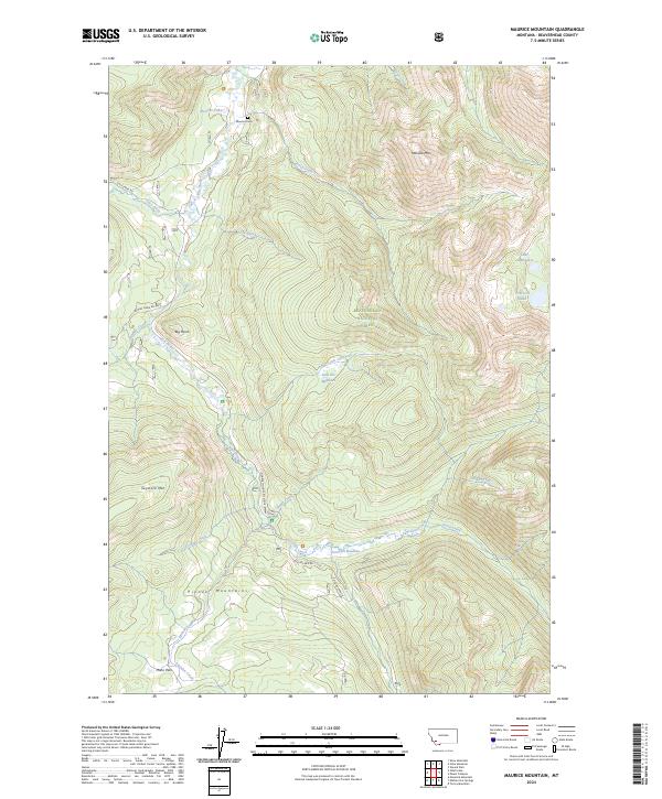Maurice Mountain, MT — USGS 7.5-minute topo (2024)