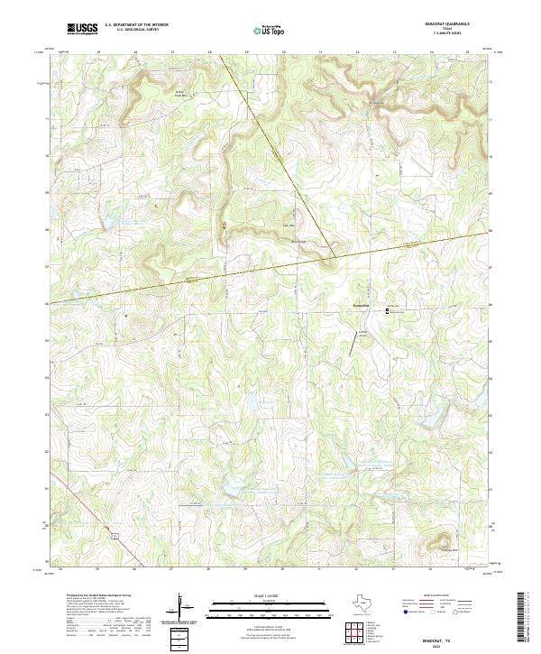 Democrat, TX — USGS 7.5-minute topo (2022)