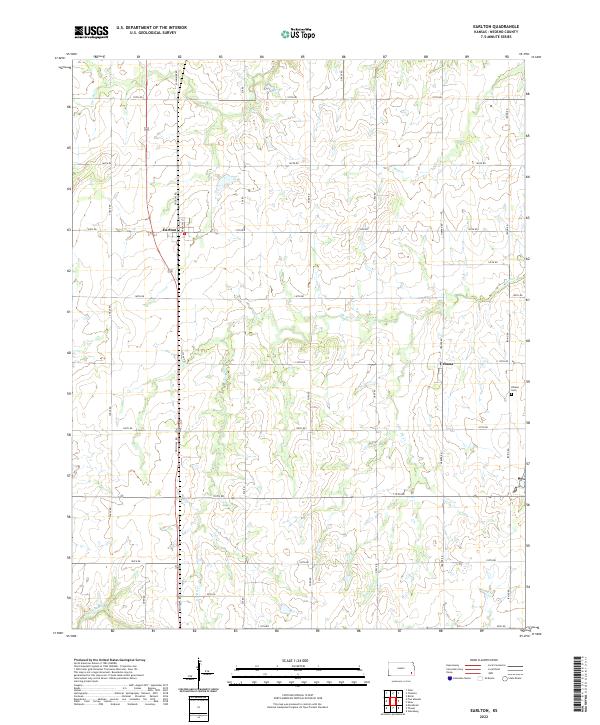 Earlton, KS — USGS 7.5-minute topo (2022)