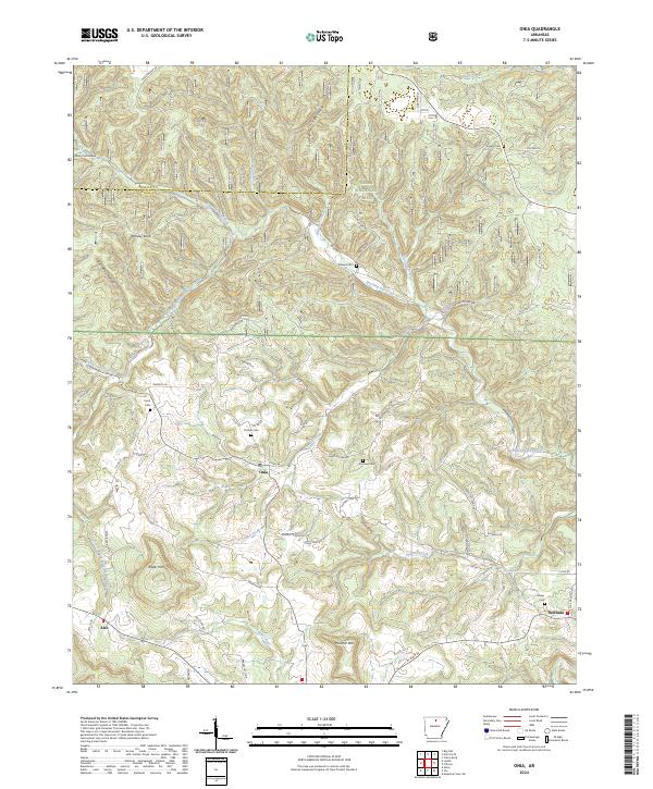 Onia, AR — USGS 7.5-minute topo (2024)