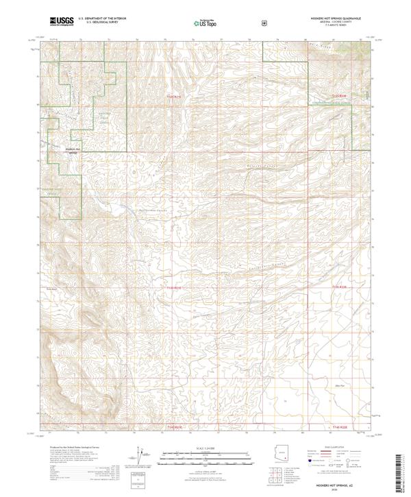 Hookers Hot Springs, AZ — USGS 7.5-minute topo (2026)