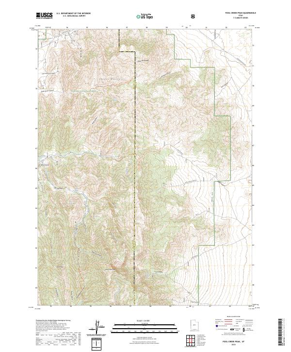 Fool Creek Peak, UT — USGS 7.5-minute topo (2023)