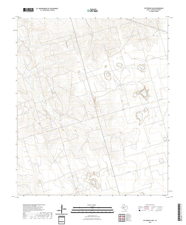 Patterson Lake, TX — USGS 7.5-minute topo (2022)