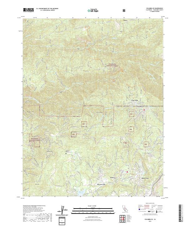 Columbia SE, CA — USGS 7.5-minute topo (2021)