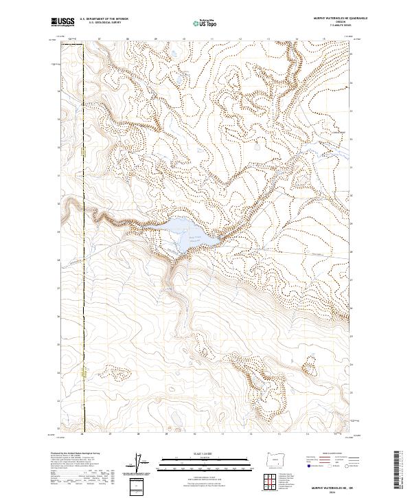 Murphy Waterholes NE, OR — USGS 7.5-minute topo (2024)