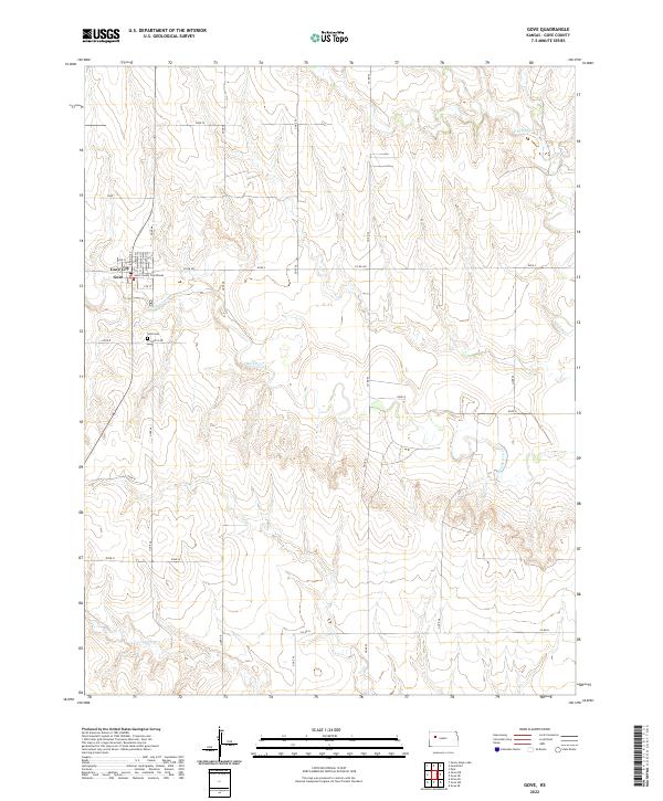 Gove, KS — USGS 7.5-minute topo (2022)