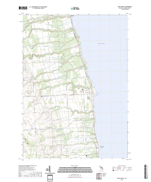 Port Sanilac, MI — USGS 7.5-minute topo (2023)