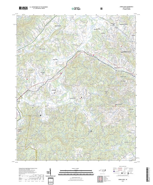 Horse Shoe, NC — USGS 7.5-minute topo (2023)