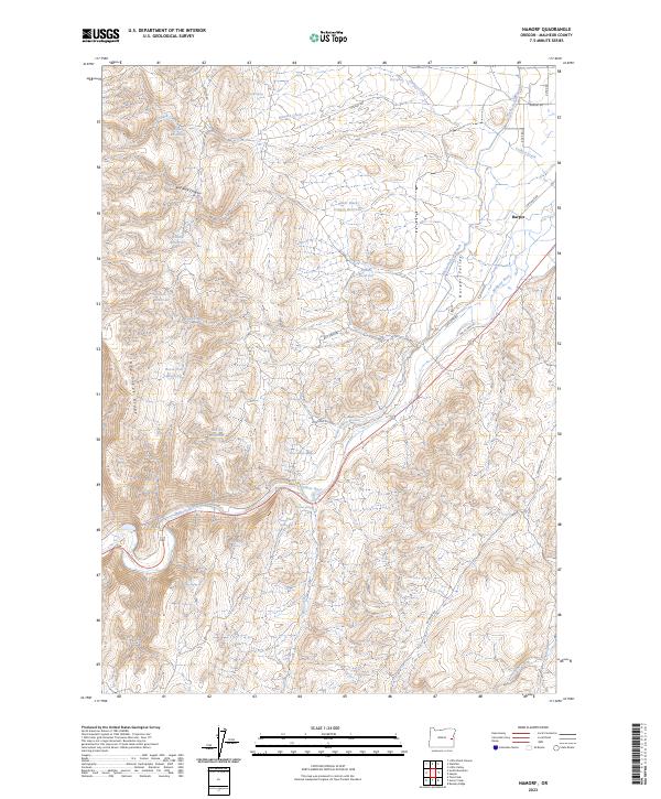 Namorf, OR — USGS 7.5-minute topo (2023)