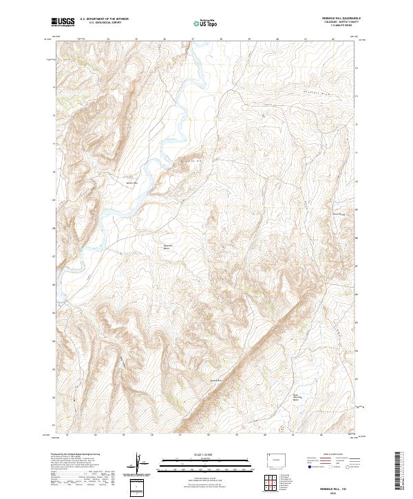 Ninemile Hill, CO — USGS 7.5-minute topo (2022)