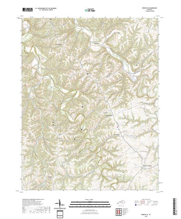 Kirksville, KY — USGS 7.5-minute topo (2022)