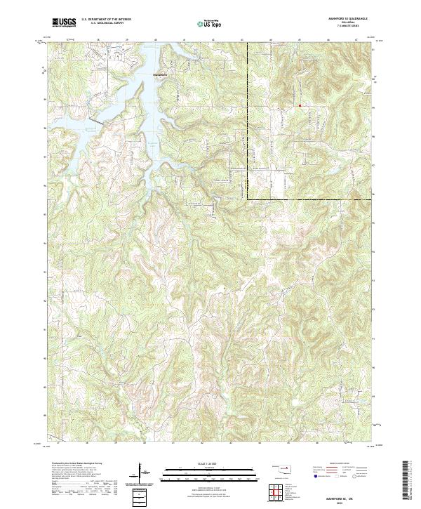 Mannford SE, OK — USGS 7.5-minute topo (2022)